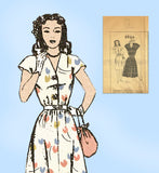 Mail Order 2966: 1940s Easy Uncut Misses Dress Size 36 B Vintage Sewing Pattern