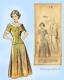 Mail Order 2984: 1940s Uncut Misses Peplum Suit Size 34 B Vintage Sewing Pattern