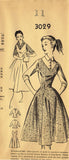 1950s Vintage Mail Order Sewing Pattern 3029 Uncut Teen Misses Jumper Dress 29B