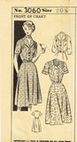 Fashion Service 3060: 1950s Ladies Shirtwaist Dress 39 B Vintage Sewing Pattern - Vintage4me2