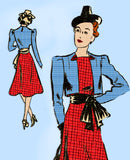 Mail Order 3071: 1930s Misses Dress & Bolero Jacket 36B Vintage Sewing Pattern