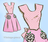 Mail Order 3084: 1940s Uncut Misses Full Bib Apron 32-34B Vintage Sewing Pattern