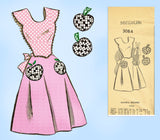 Mail Order 3084: 1940s Uncut Misses Full Bib Apron 32-34B Vintage Sewing Pattern