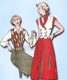 1950s Vintage Mail Order Sewing Pattern 3098 Misses 2 Pc Suit Pattern Sz 10 28B - Vintage4me2