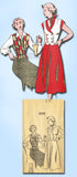 1950s Vintage Mail Order Sewing Pattern 3098 Misses 2 Pc Suit Pattern Sz 10 28B - Vintage4me2
