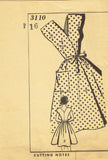 1950s Vintage Clotilde Mail Order Sewing Pattern 3110 Uncut Misses Wrap Dress 34