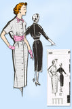 1950s Original Vintage Mail Order Pattern 329 Uncut Misses Wiggle Dress Sz 34 B