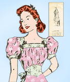 1930s Vintage Mail Order Sewing Pattern 3313 Uncut Misses Evening Gown Size 35 B