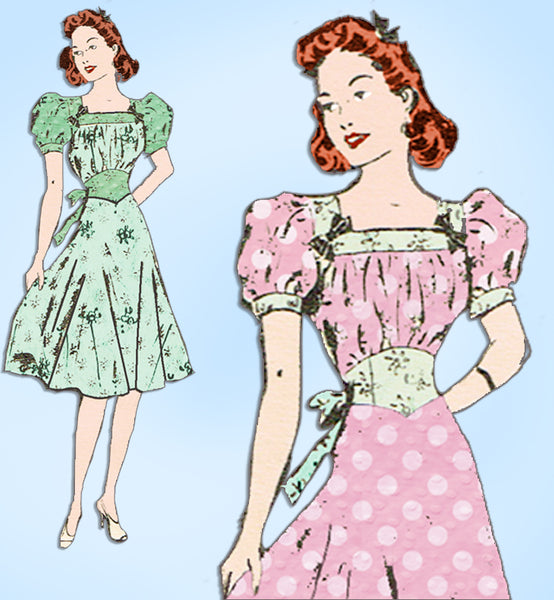 1930s Vintage Mail Order Sewing Pattern 3313 Uncut Misses Evening Gown Size 35 B