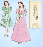 1930s Vintage Mail Order Sewing Pattern 3313 Uncut Misses Evening Gown Size 35 B