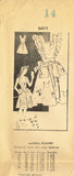 1940s Vintage Mail Order Sewing Pattern 3409 FF Misses Pinafore Apron Dress Sz 14 - Vintage4me2