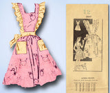 1940s Vintage Mail Order Sewing Pattern 3409 WWII Misses Pinafore Apron Dress 12 - Vintage4me2