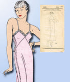 Mail Order 3416: 1930s Misses Bias Cut Slip Size 34 Bust Vintage Sewing Pattern
