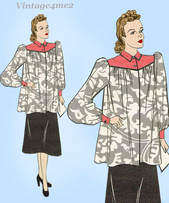 Mail Order 342: 1930s Misses Maternity Smock & Slip 34 B Vintage Sewing Pattern