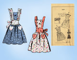 1940s Vintage Fashion Service Sewing Pattern 3451 Cute One Yard Apron Fits All