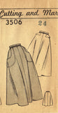 1940s Vintage Mail Order Sewing Pattern 3506 Uncut Misses Day Skirt Sz 24 Waist - Vintage4me2