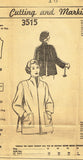 1950s Vintage Mail Order Sewing Pattern 3515 Misses Swingback Coat Sz 34 Bust