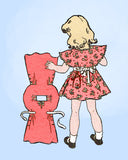 1940s Original Vintage Mail Order Pattern 3533 Easy Uncut Toddler Girls Dress 4