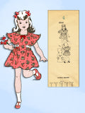 1940s Original Vintage Mail Order Pattern 3533 Easy Uncut Toddler Girls Dress 4