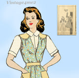 1940s Vintage Mail Order Sewing Pattern 3630 Uncut WWII Jumper Dress Sz 36 Bust