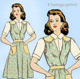 1940s Vintage Mail Order Sewing Pattern 2588 Uncut WWII Jumper Dress Sz 36 Bust