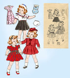 1940s Vintage Mail Order Sewing Pattern 3644 WWII 22 Inch Doll Clothes Set
