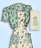 1940s Vintage Mail Order Sewing Pattern 3746 Stunning Misses Dress Sz 38 Bust