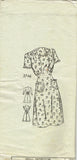 1940s Vintage Mail Order Sewing Pattern 3746 Stunning Misses Dress Sz 38 Bust