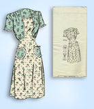 1940s Vintage Mail Order Sewing Pattern 3746 Stunning Misses Dress Sz 38 Bust