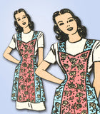 1940s Vintage Mail Order Sewing Pattern 3748 Misses Princess Apron Sz 36 38 Bust