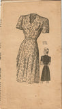 Mail Order 3769: 1940s Plus Size Shirtwaist Dress 50 Bust Vintage Sewing Pattern