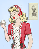 1940s Vintage Mail Order Sewing Pattern 3774 Uncut Misses Dress & Hat Sz 34 Bust