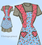Mail Order 3787: 1940s Misses Feedsack Apron Sz 36-38 B Vintage Sewing Pattern - Vintage4me2