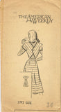 1940s Vintage American Weekly Sewing Pattern 3792 Uncut Misses Sun Dress Sz 32 B