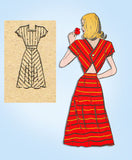 1940s Vintage American Weekly Sewing Pattern 3792 Uncut Misses Sun Dress Sz 32 B