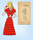1940s Vintage American Weekly Sewing Pattern 3792 Uncut Misses Sun Dress Sz 32 B