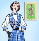 1950s Vintage American Weekly Sewing Pattern 3804 Uncut Misses Jumper Dress 31 B