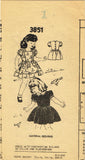 1940s Vintage Mail Order Sewing Pattern 3851 Baby Girls Dress Sz 1 - Vintage4me2