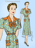 Mail Order 3892: 1930s Uncut Misses Street Dress Sz 38 B Vintage Sewing Pattern