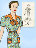 Mail Order 3892: 1930s Uncut Misses Street Dress Sz 38 B Vintage Sewing Pattern