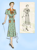 Mail Order 3892: 1930s Uncut Misses Street Dress Sz 38 B Vintage Sewing Pattern