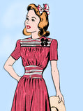 1940s Vintage Mail Order Sewing Pattern 3WS-131 WWII Girls Dress Size 9 - Vintage4me2