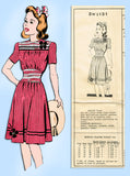 1940s Vintage Mail Order Sewing Pattern 3WS-131 WWII Girls Dress Size 9 - Vintage4me2