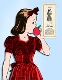 1940s Vintage Mail Order Sewing Pattern 4005 Uncut Girls Party Dress Size 12
