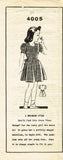 1940s Vintage Mail Order Sewing Pattern 4005 Uncut Girls Party Dress Size 12