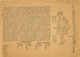 1920s Vintage Mail Order Sewing Pattern 4016 Uncut Little Girls Dress Size 8