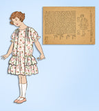 1920s Vintage Mail Order Sewing Pattern 4016 Uncut Little Girls Dress Size 8
