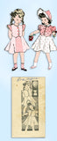 1930s Vintage Anne Adams Pattern 4022 Cute Toddler Girls Dress & Bonnet Size 2