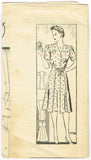 1940s Original Anne Adams Pattern 4106 Misses WWII Street Dress Size 34 Bust