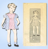 1930s Original Vintage Anne Adams Pattern 4170 Toddler Girls Bloomer Dress Sz 6
